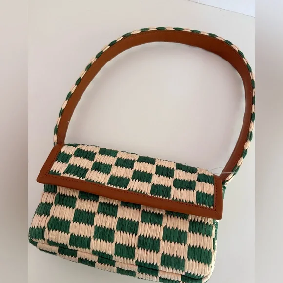 NWOT Anthropologie The Fiona Shoulder Bag: Raffia Edition - Picture 12 of 14